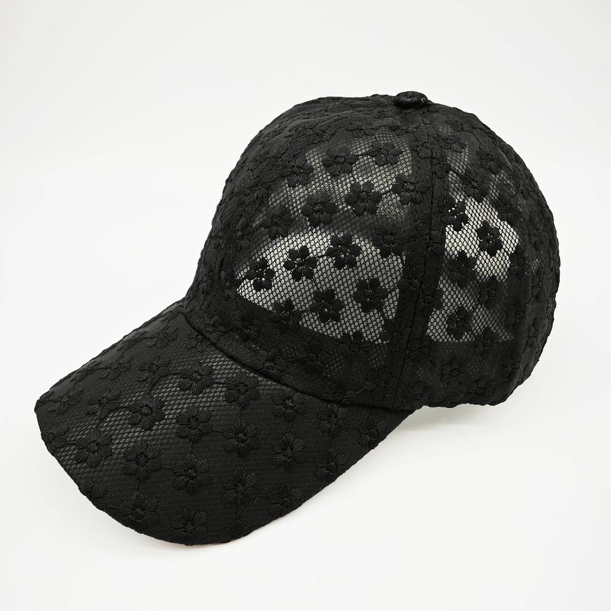 Summer Sun Hat, Lace Baseball Cap, Women’s Floral CWAH0470