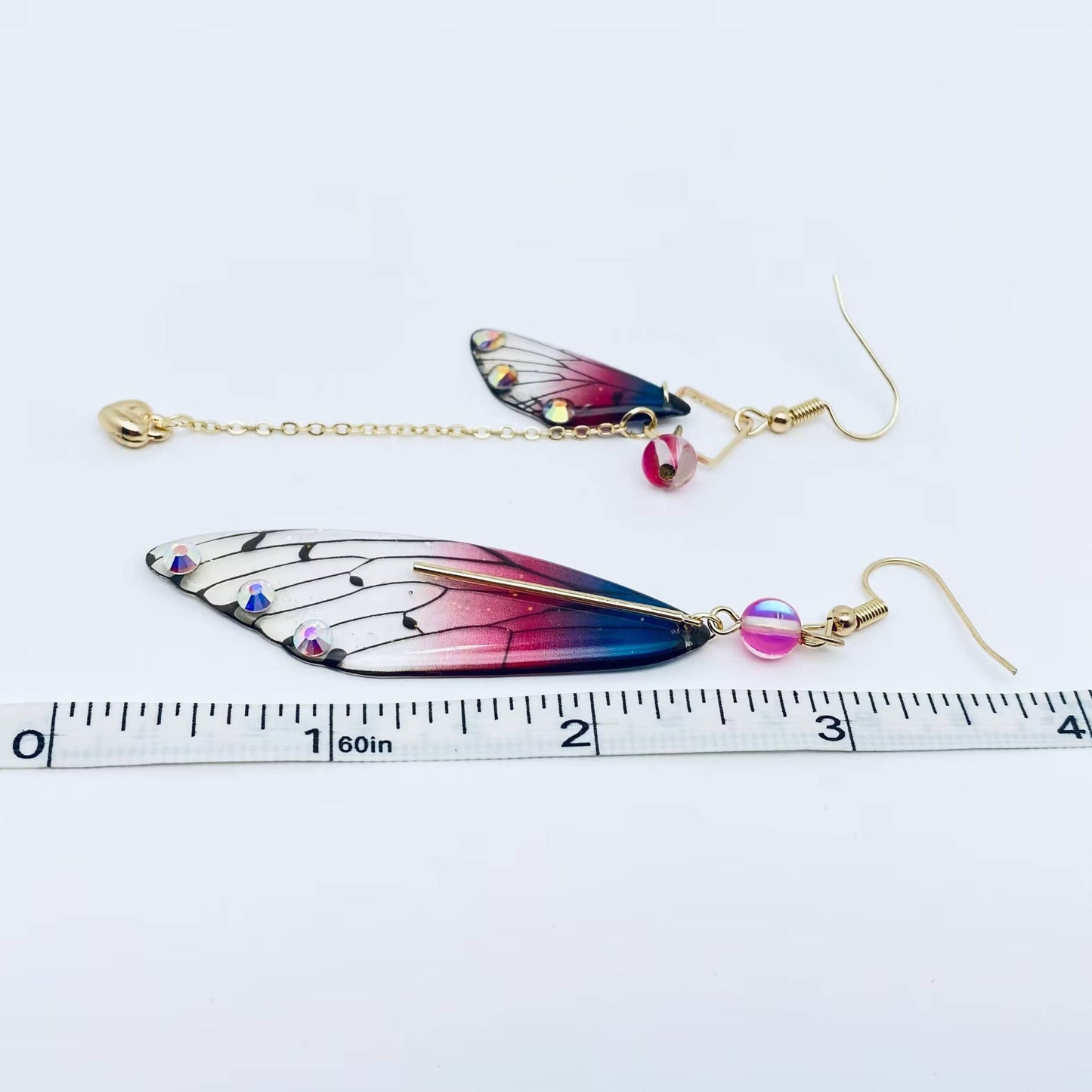 Cicada Wings Long Tassel Earrings