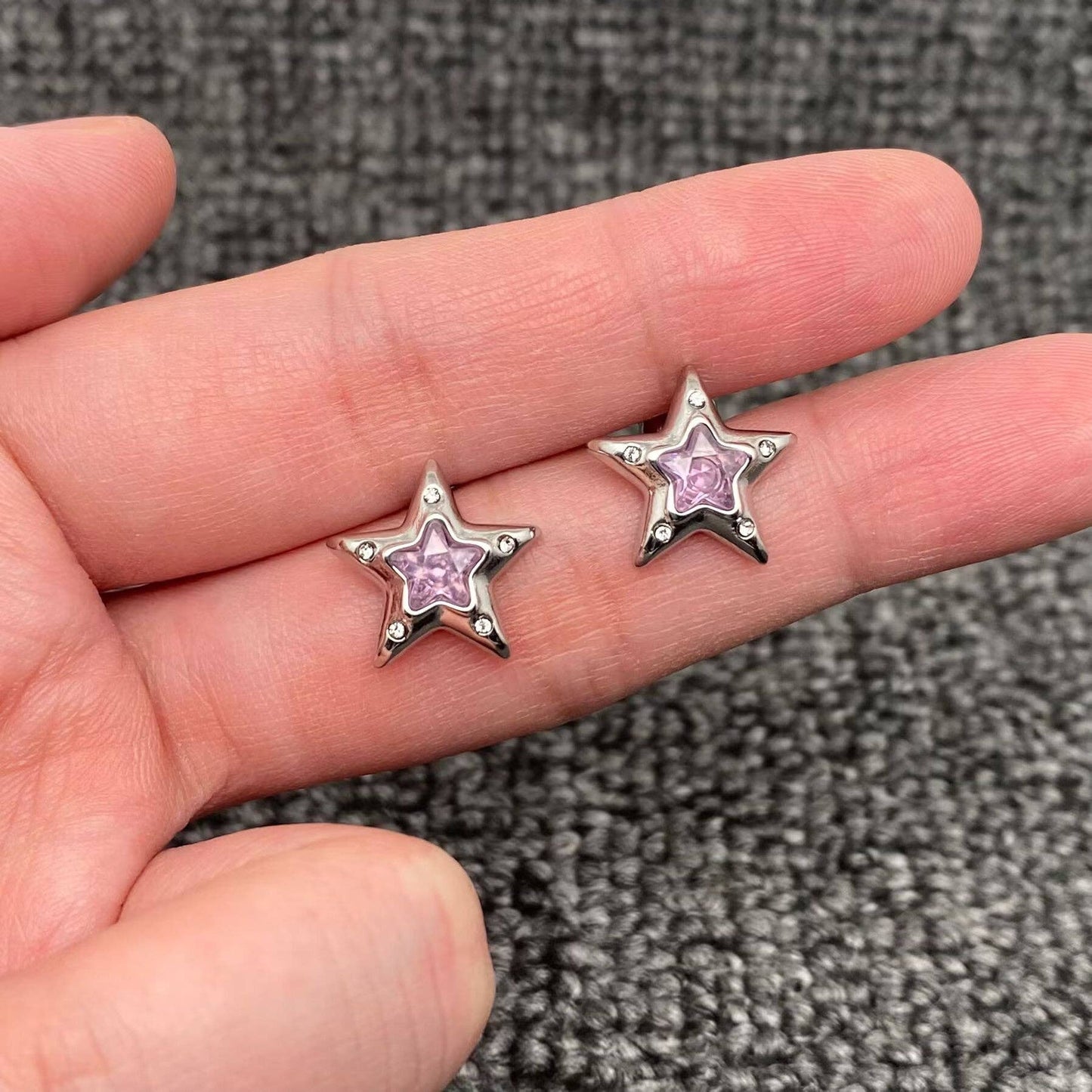 18K Gold Plated S.Steel Stars Ear Studs - FGS/MS