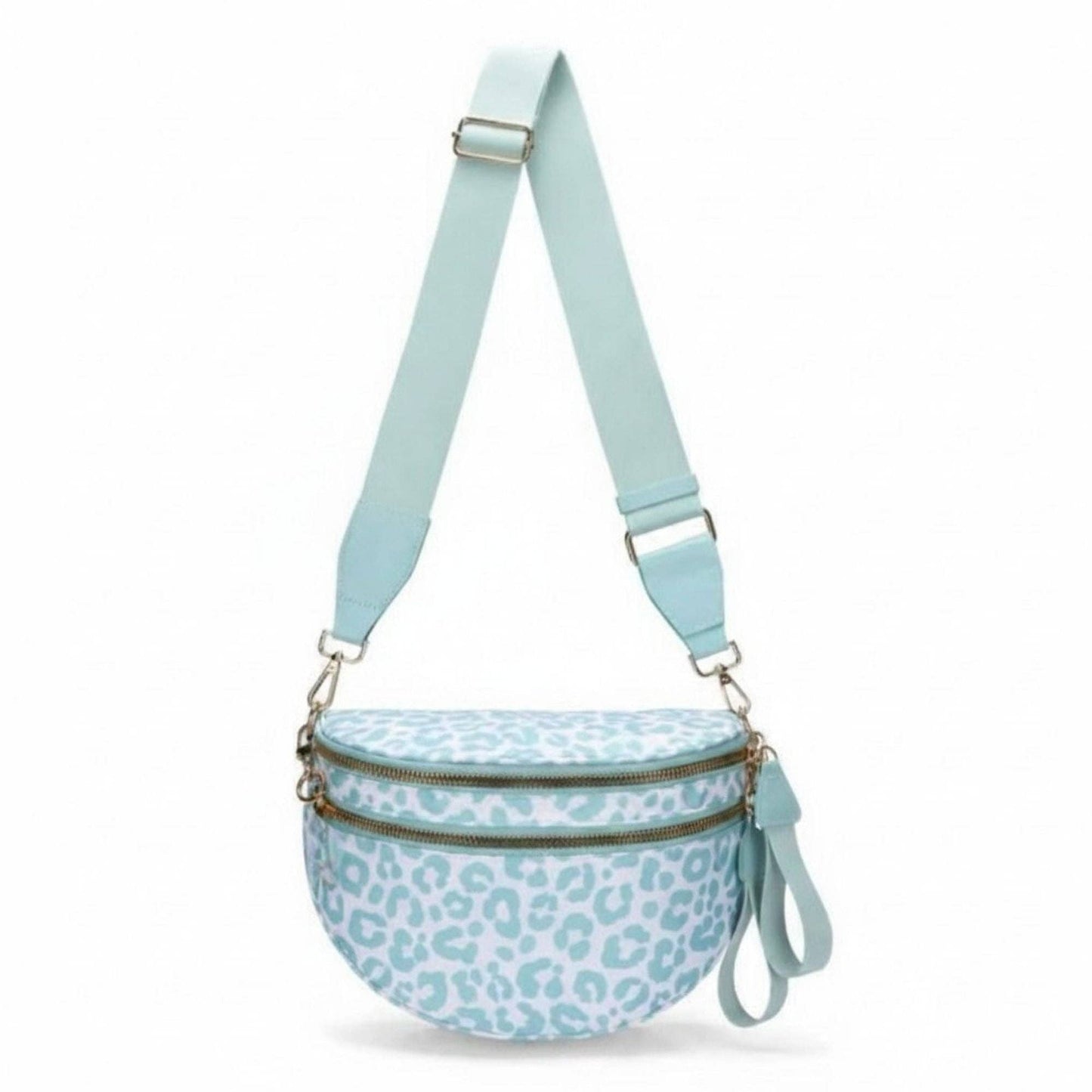 SF221012 Nylon Leopard Sling/Crossbody Bag