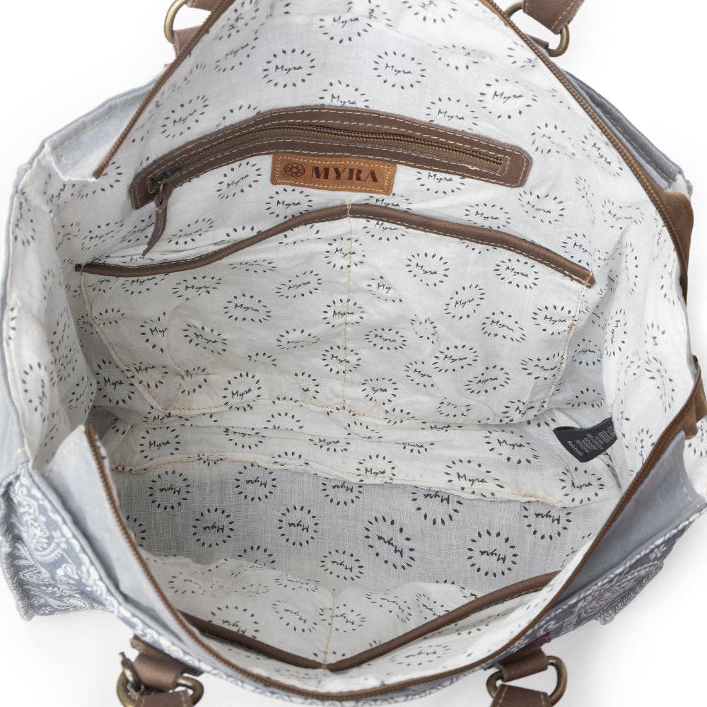 Myra Paisley Plains Concealed Carrybag in Faded Denim