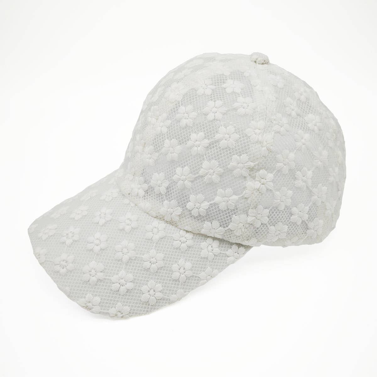 Summer Sun Hat, Lace Baseball Cap, Women’s Floral CWAH0470