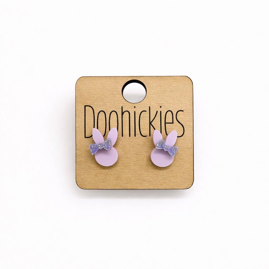 Pastel Hoppy Bow Stud Collection - Easter Earrings