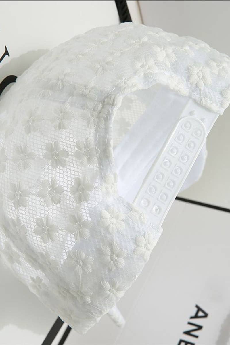 Summer Sun Hat, Lace Baseball Cap, Women’s Floral CWAH0470