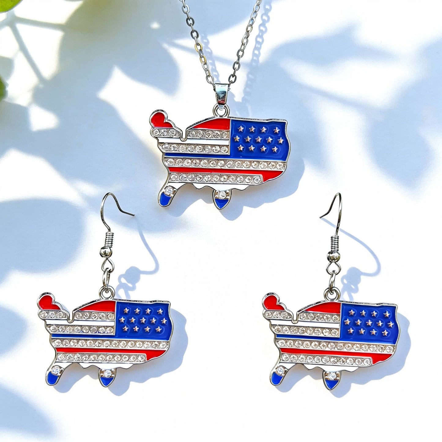 Independence Day Creative Earring And Necklace Set