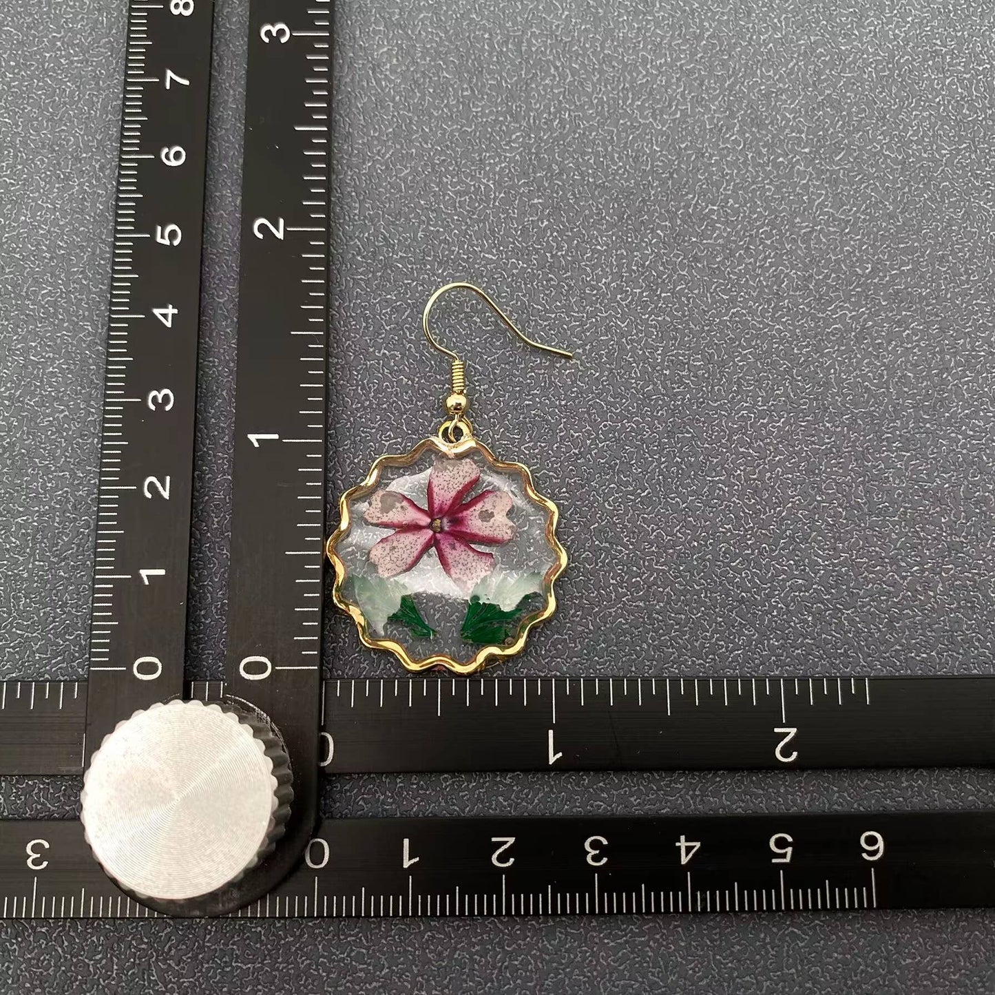 PDF - Verbena Hybrida & Ferns Dired Flowers Dangle Earrings