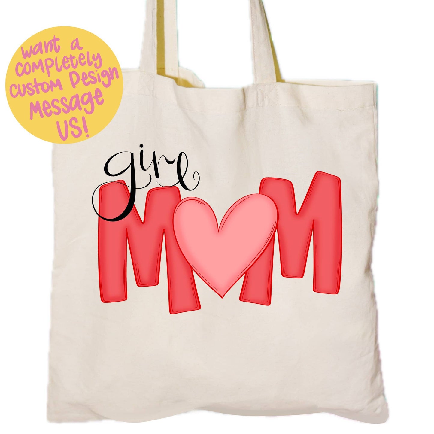 Girl mom tote bag