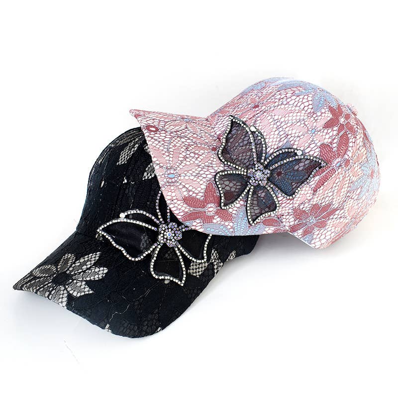 Lace Flower Butterfly Women's Baseball Cap
