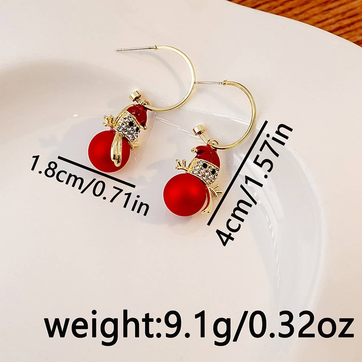 CHRISTMAS SNOWMAN CHRISTMAS TREE EARRINGS