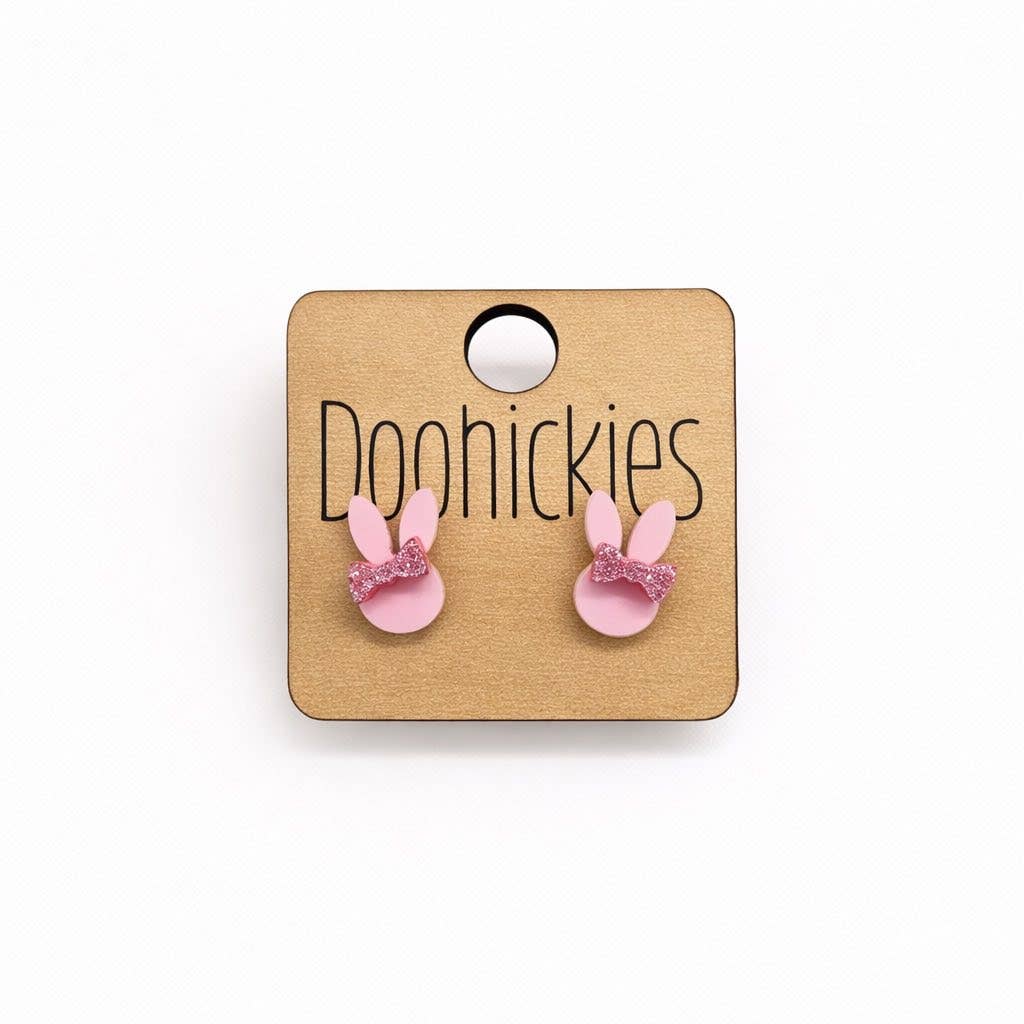 Pastel Hoppy Bow Stud Collection - Easter Earrings