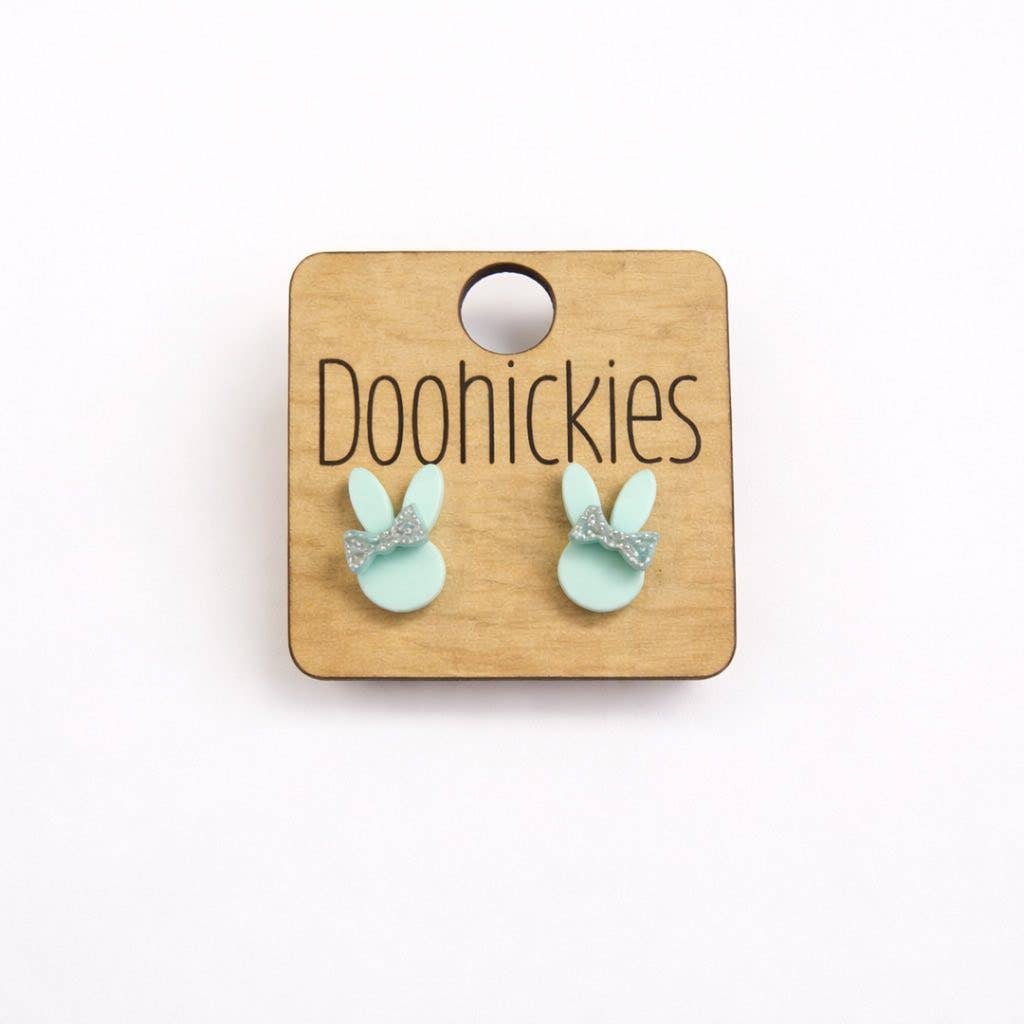 Pastel Hoppy Bow Stud Collection - Easter Earrings