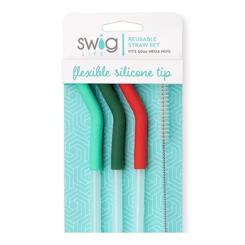 Reusable straw set