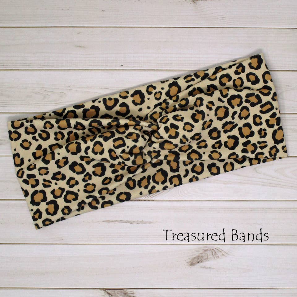 Leopard Natural Animal Print Comfy Soft Knit Twist Headband