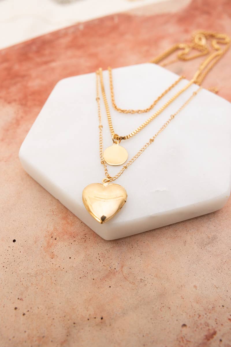 Close To My Heart Locket Layered Necklace 💕