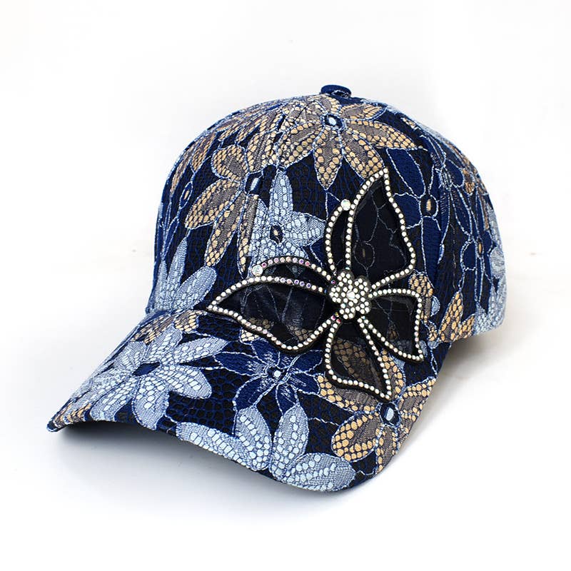 Lace Flower Butterfly Women's Baseball Cap