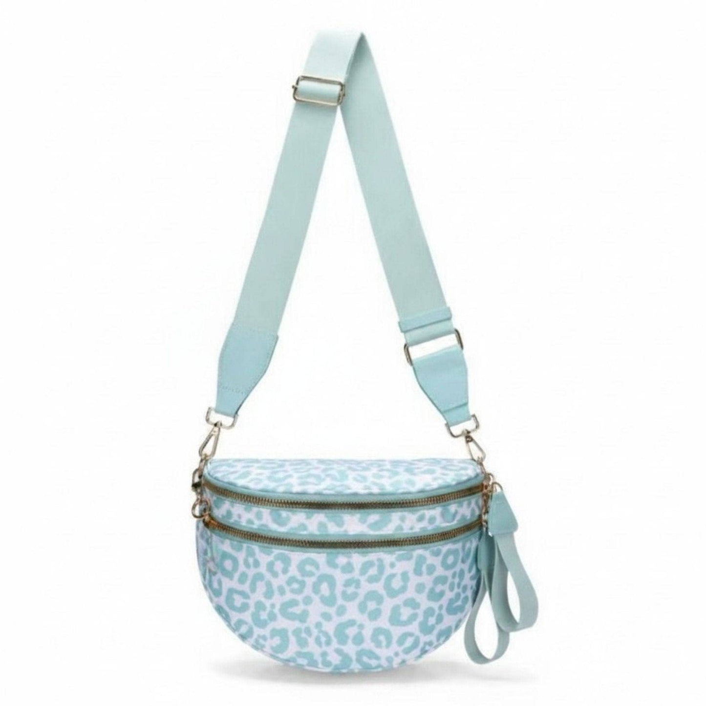 SF221012 Nylon Leopard Sling/Crossbody Bag