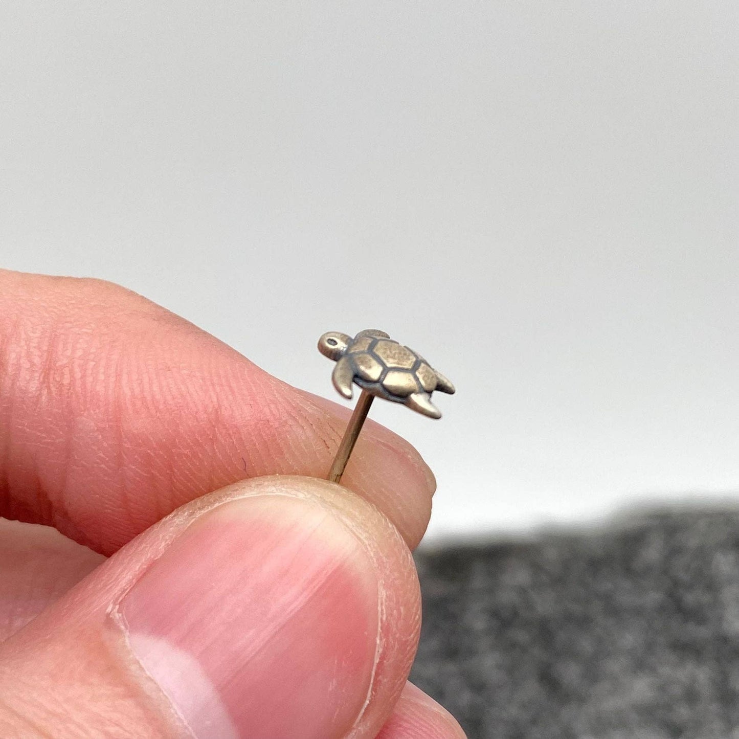 S925 Sterling Silver Turtle Vintage Ear Studs