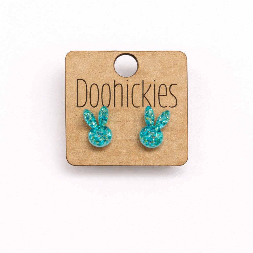 Sparkle Bunny Ear Stud Collection - Easter Earrings