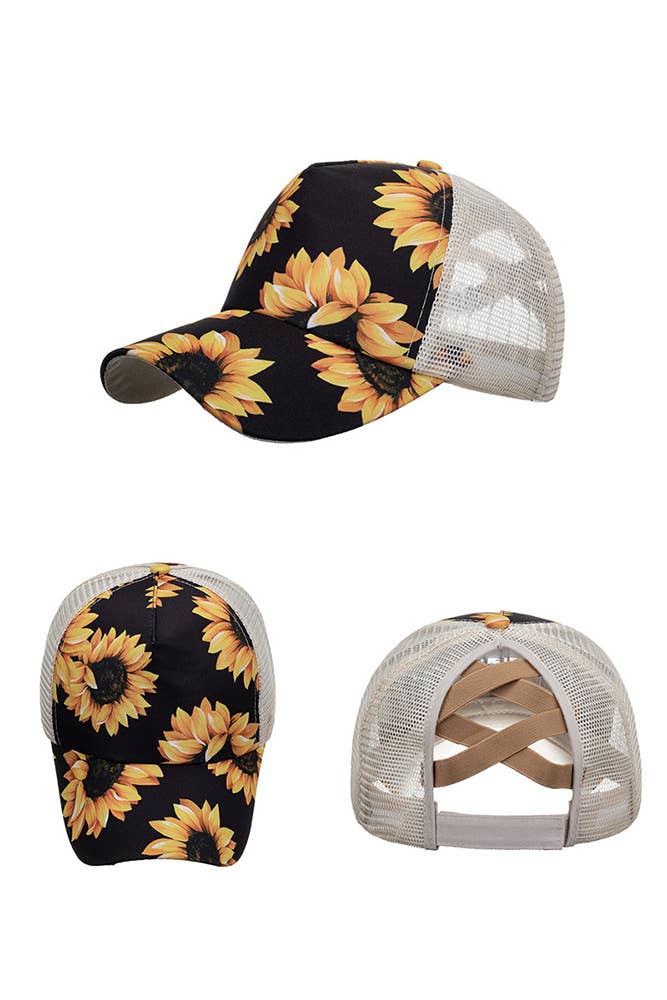 Sunflower Baseball Cap MOQ 3pcs ZMM016