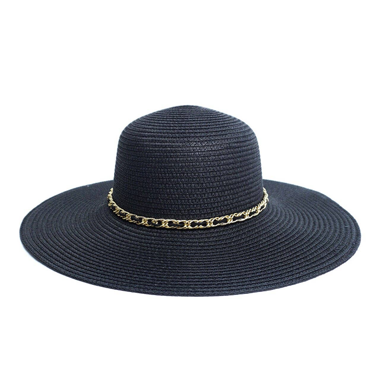 Spring/Summer Floppy Hat with Chain Detail