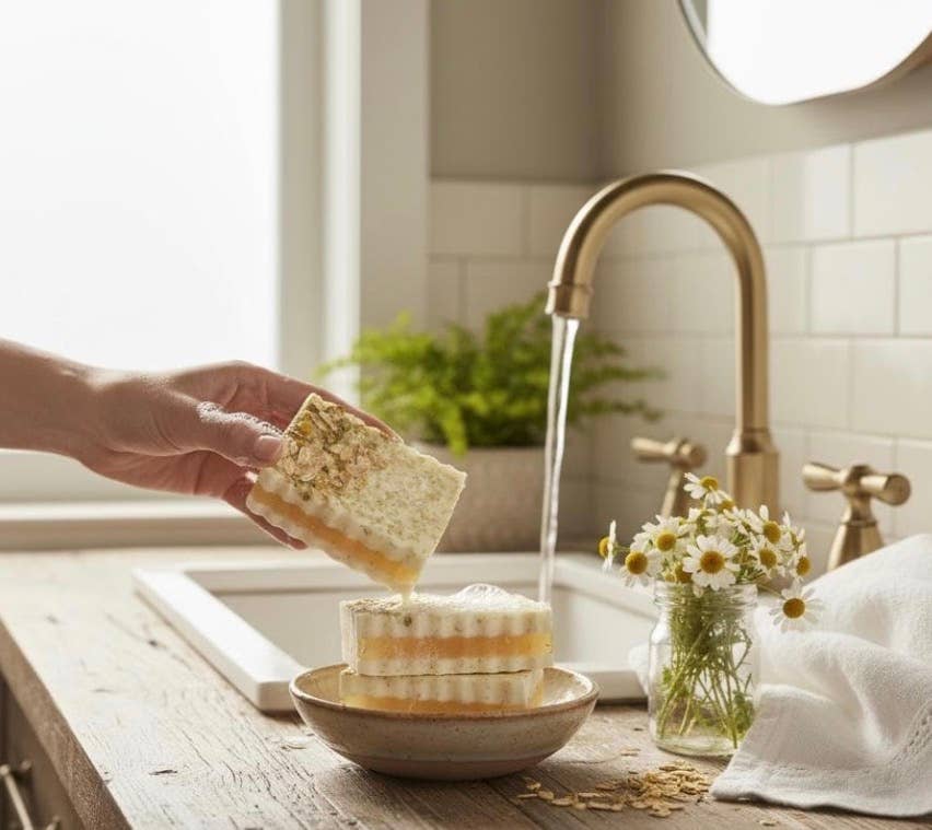 Honey Chamomile Goat Milk Soap – Handmade Moisturizing Bar