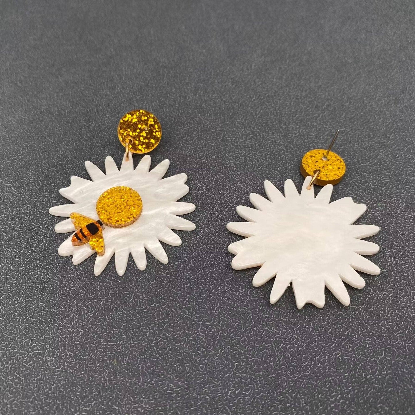 Bee Gathering Nectar Acrylic Post Earrings