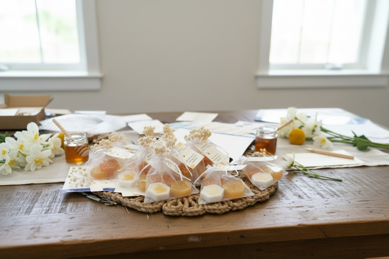 Honeycomb set of 3 mini soaps