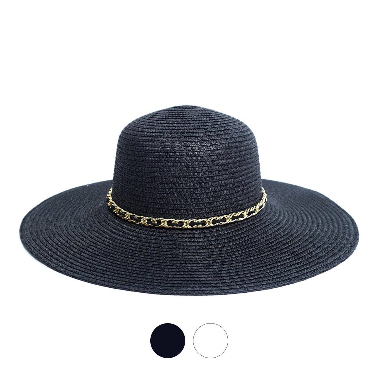 Spring/Summer Floppy Hat with Chain Detail