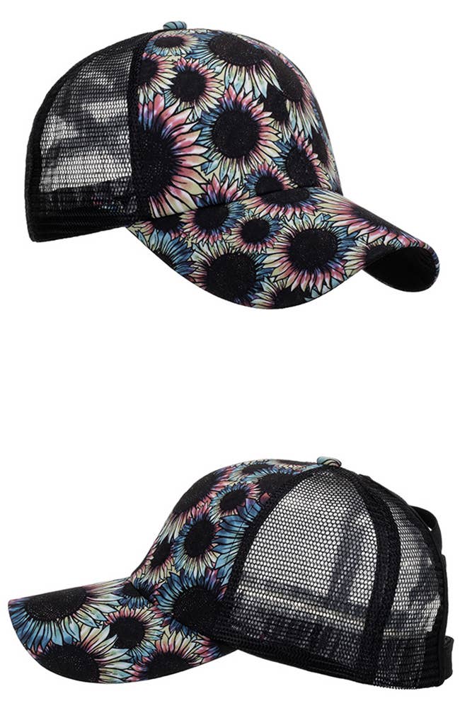Gradient SunFlower Print Baseball Cap ZMM002