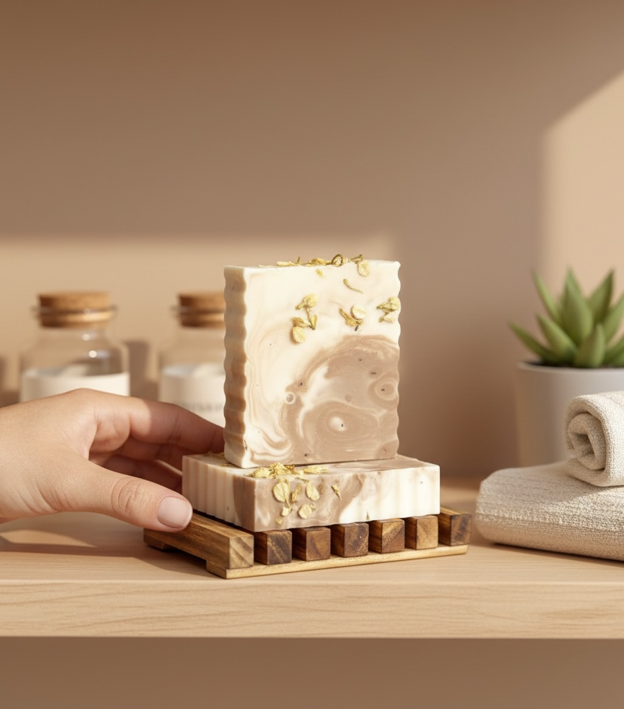 Cocoa butter cashmere luxury goat milk soap