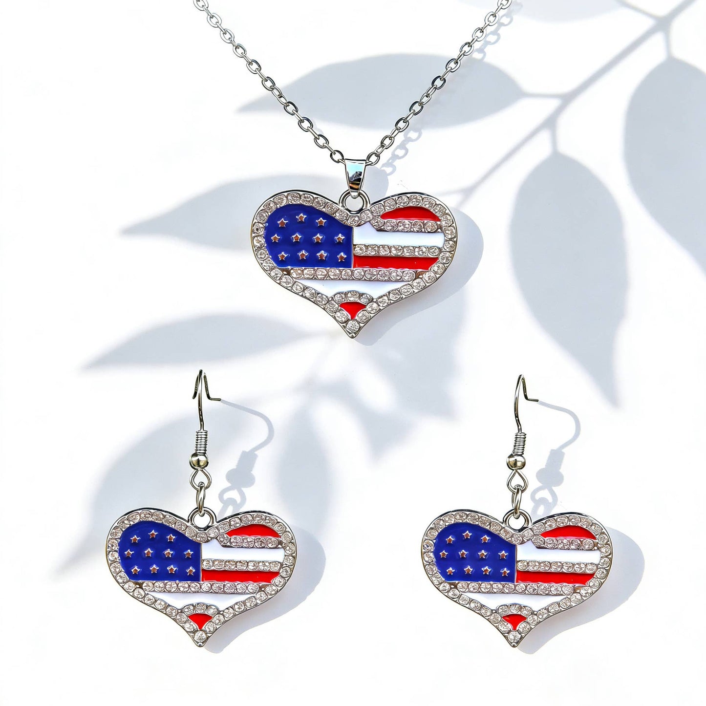 Independence Day Creative Earring And Necklace Set