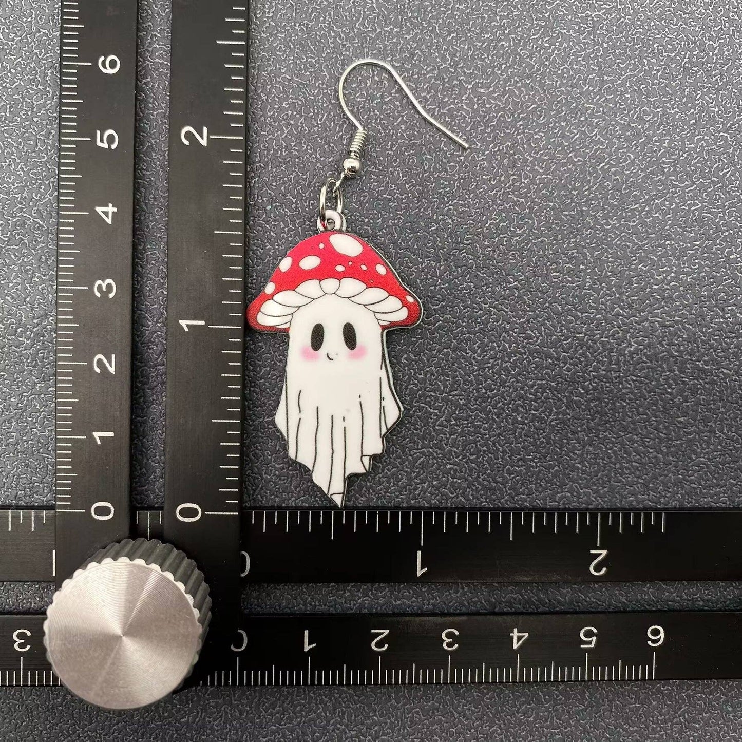 Mushroom Head Ghost Acrylic Dangle Earrings