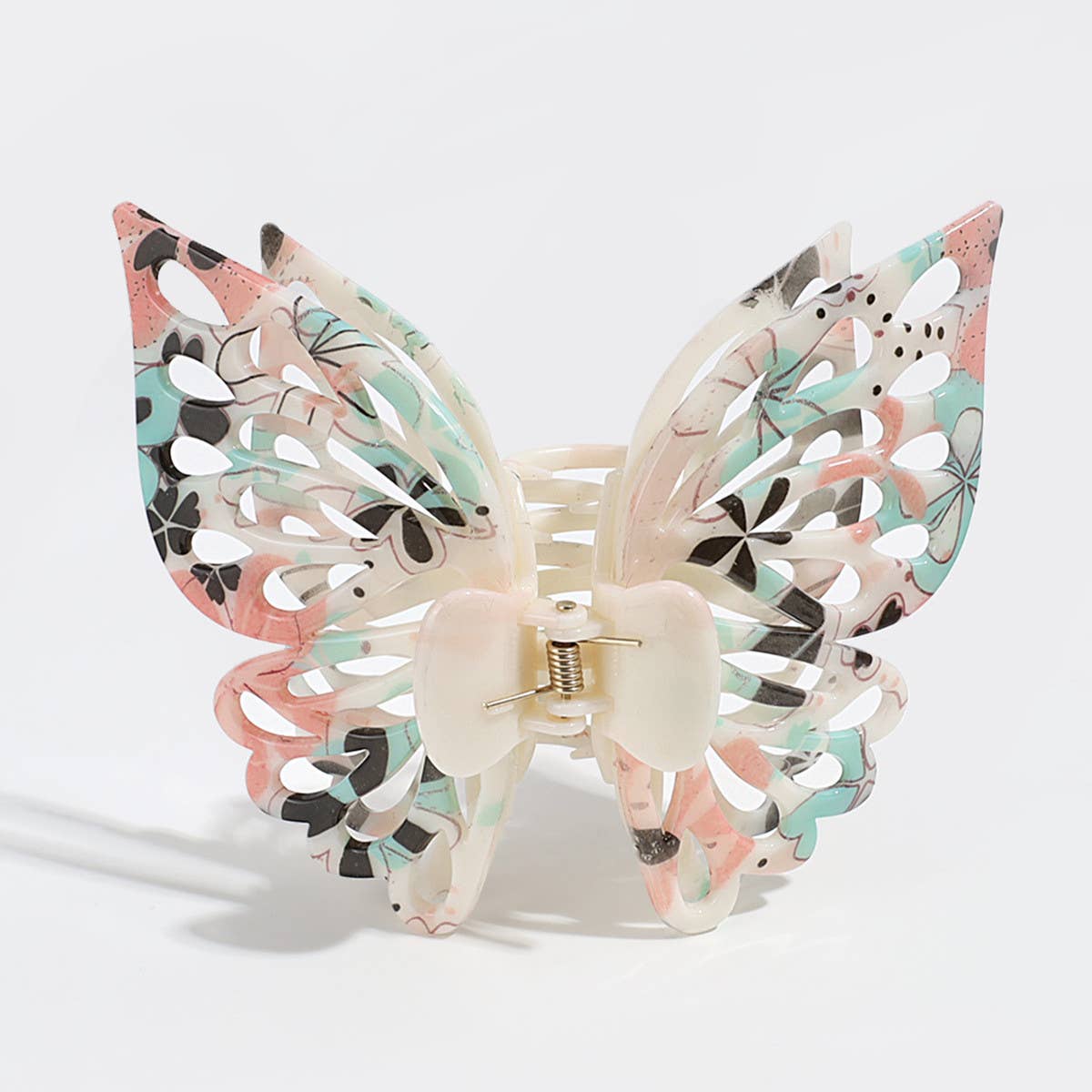 Sweet and cool Gradient Floral Butterfly Hair Claw_CWAHA2216