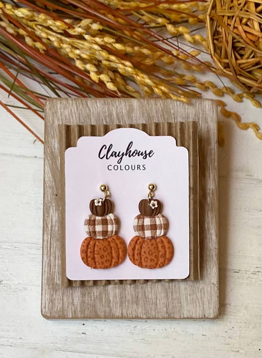 Stacked Pumpkin Earrings