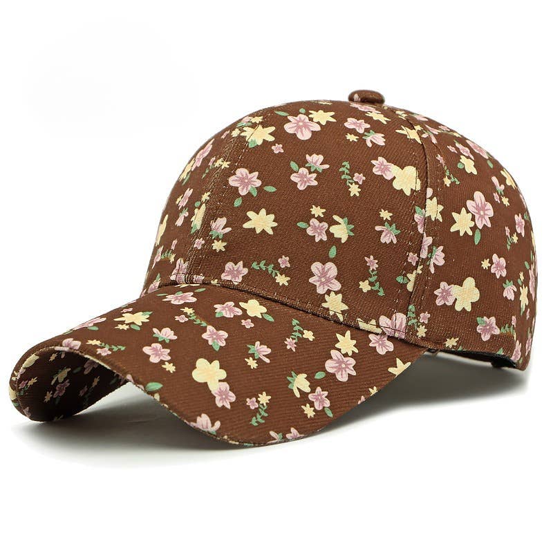 Boho floral print baseball cap