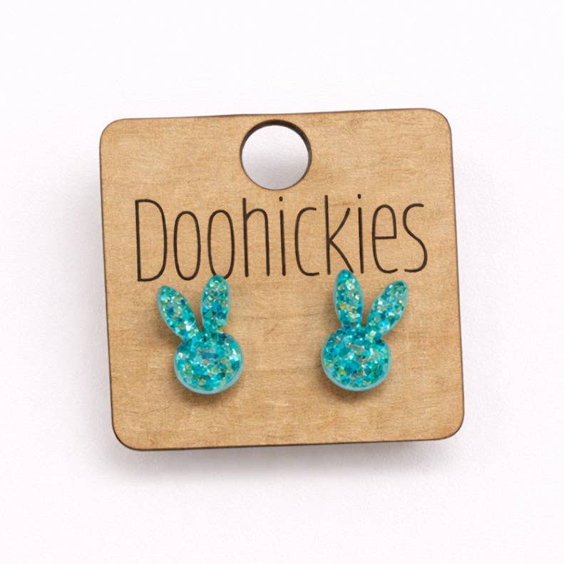 Sparkle Bunny Ear Stud Collection - Easter Earrings