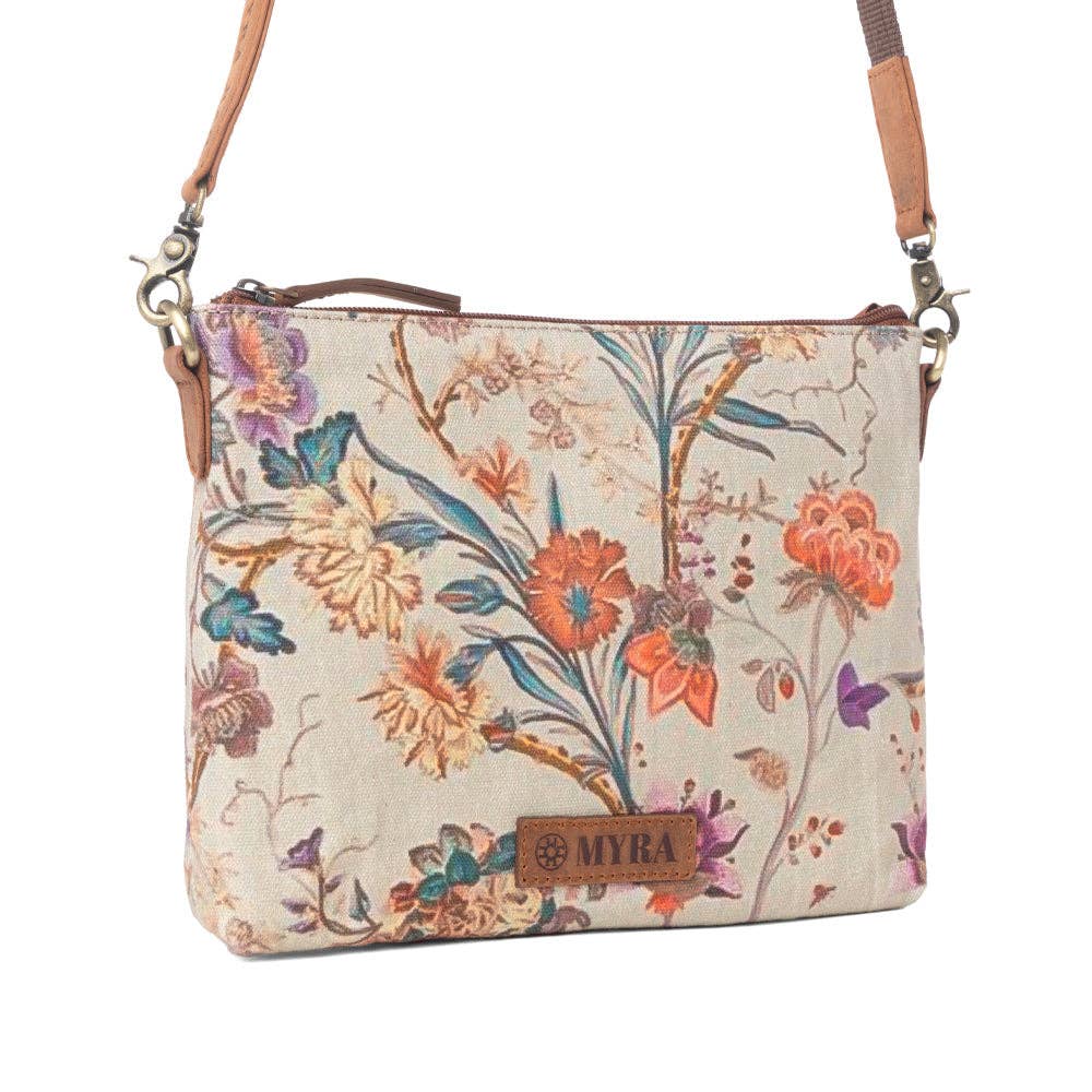 Wildflower Trail Cotton & Leather Crossbody Bag Variant Combo