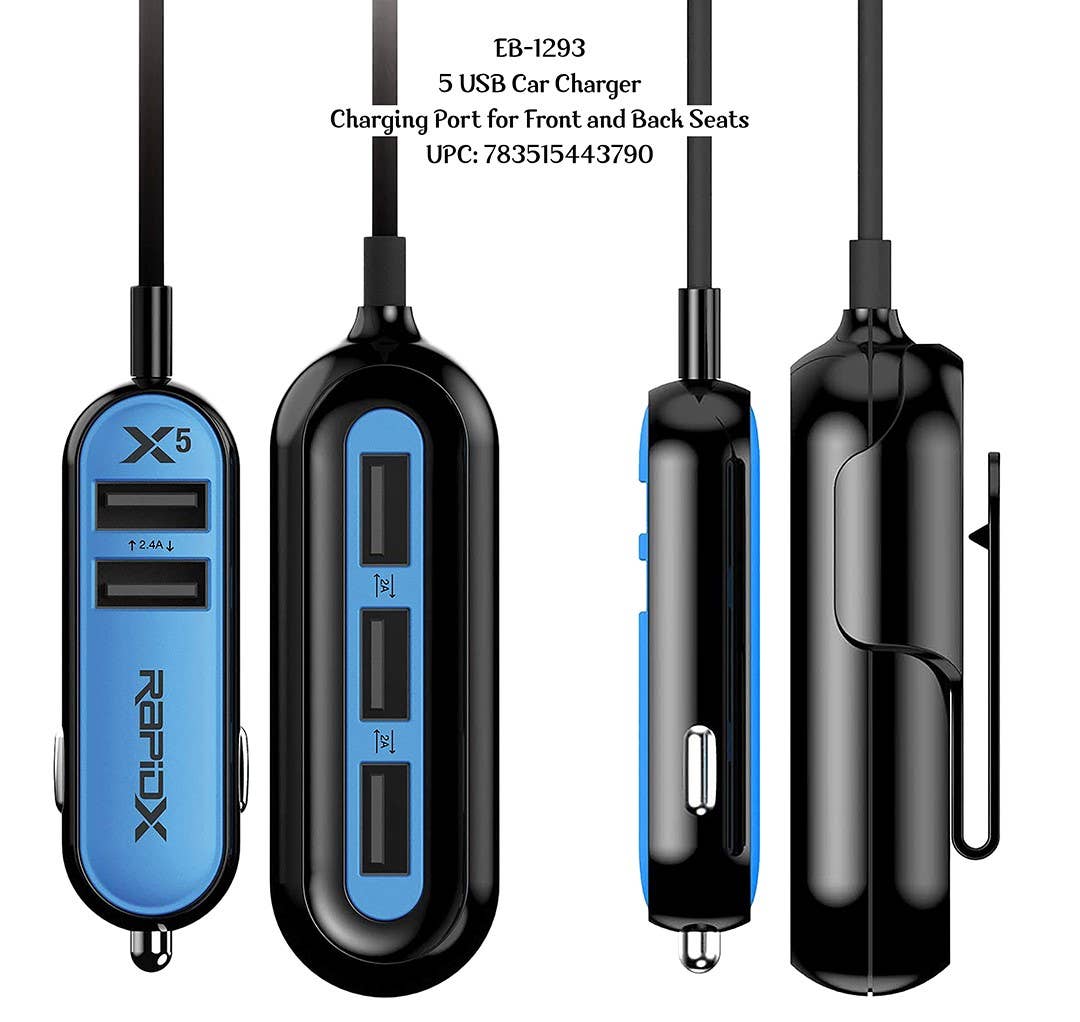 5 USB Port Car Charger