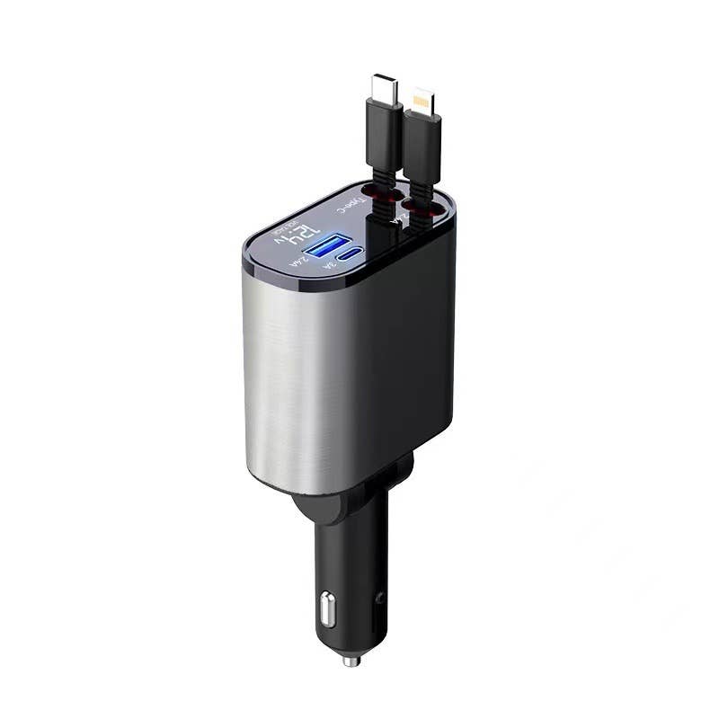 4-in-1 Retractable Car Charger