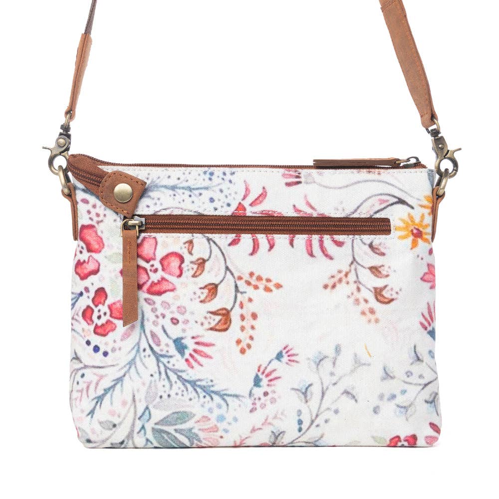 Wildflower Trail Cotton & Leather Crossbody Bag Variant Combo