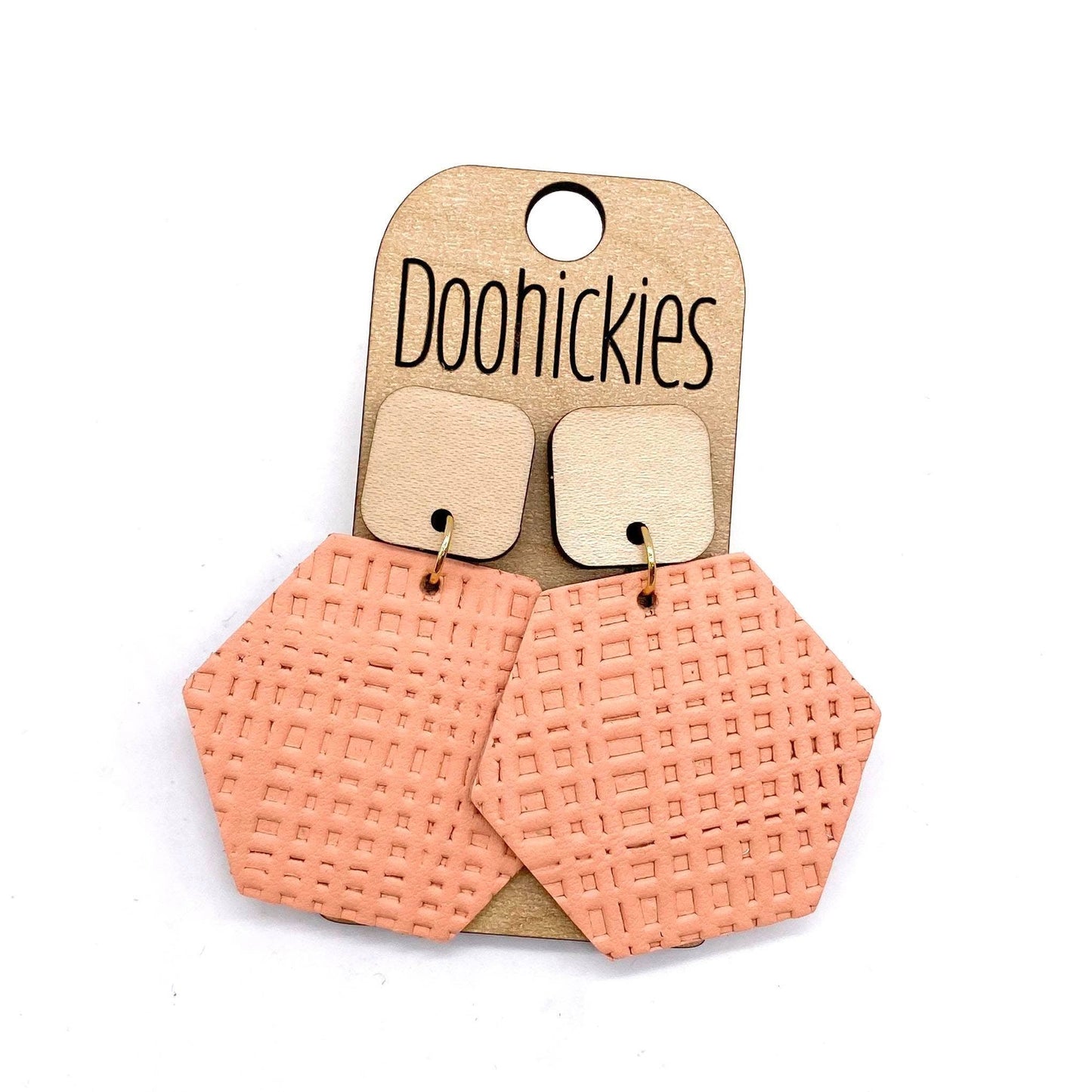 The Botanical Hexi Collection - Spring Leather Earrings
