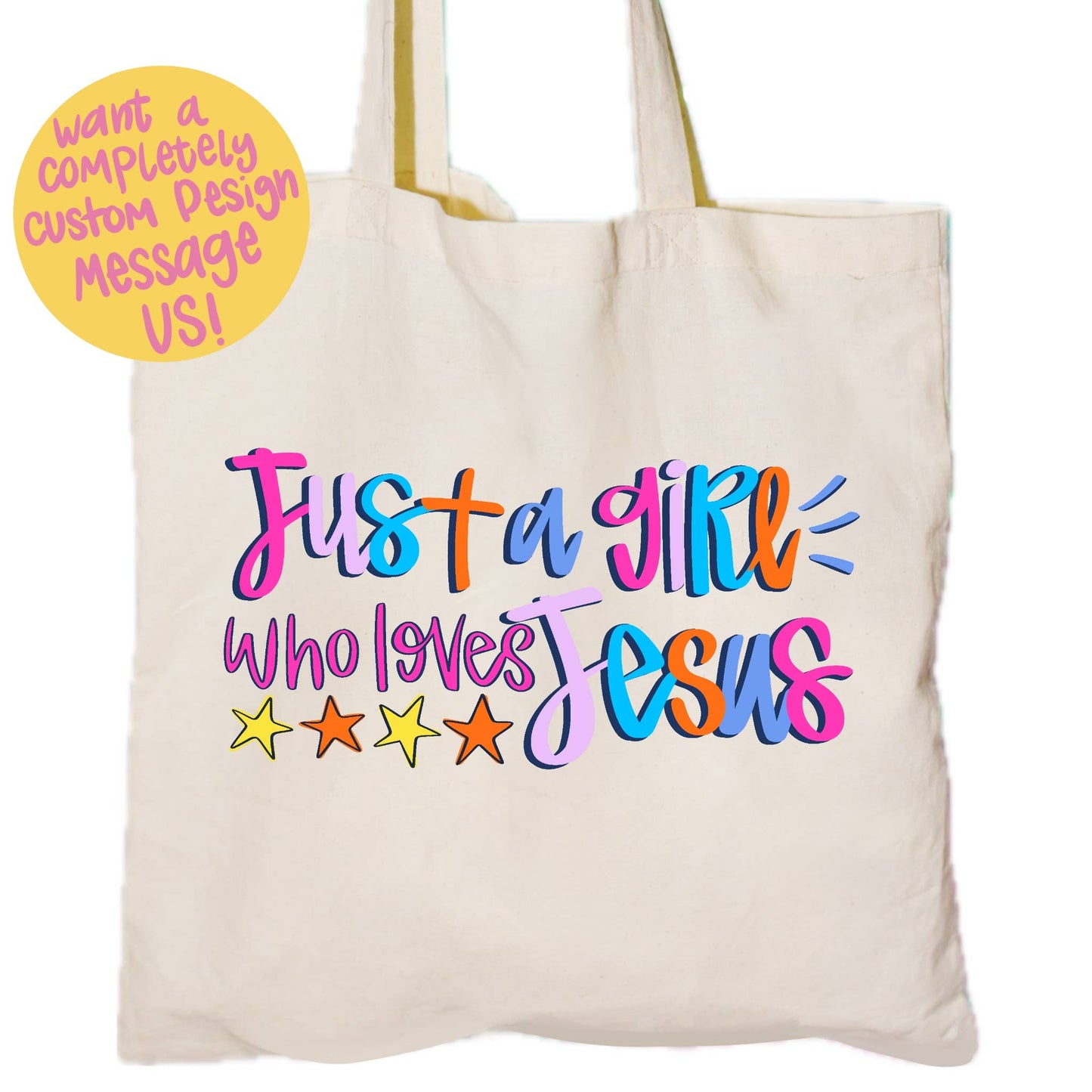 Just a girl who loves Jesus tote bag
