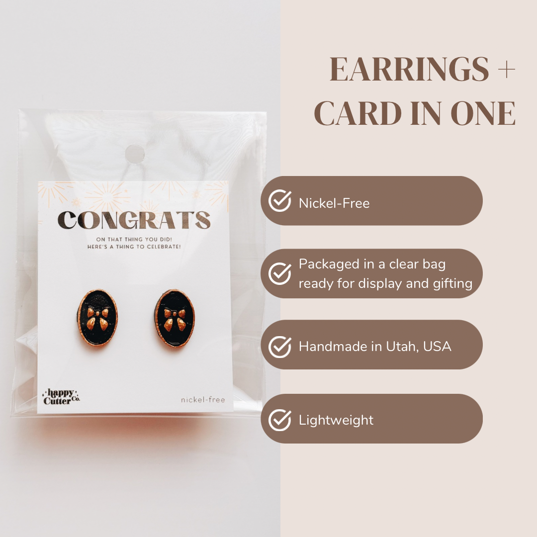Halloween Studs – Western Cowboy Ghost Stud Earrings