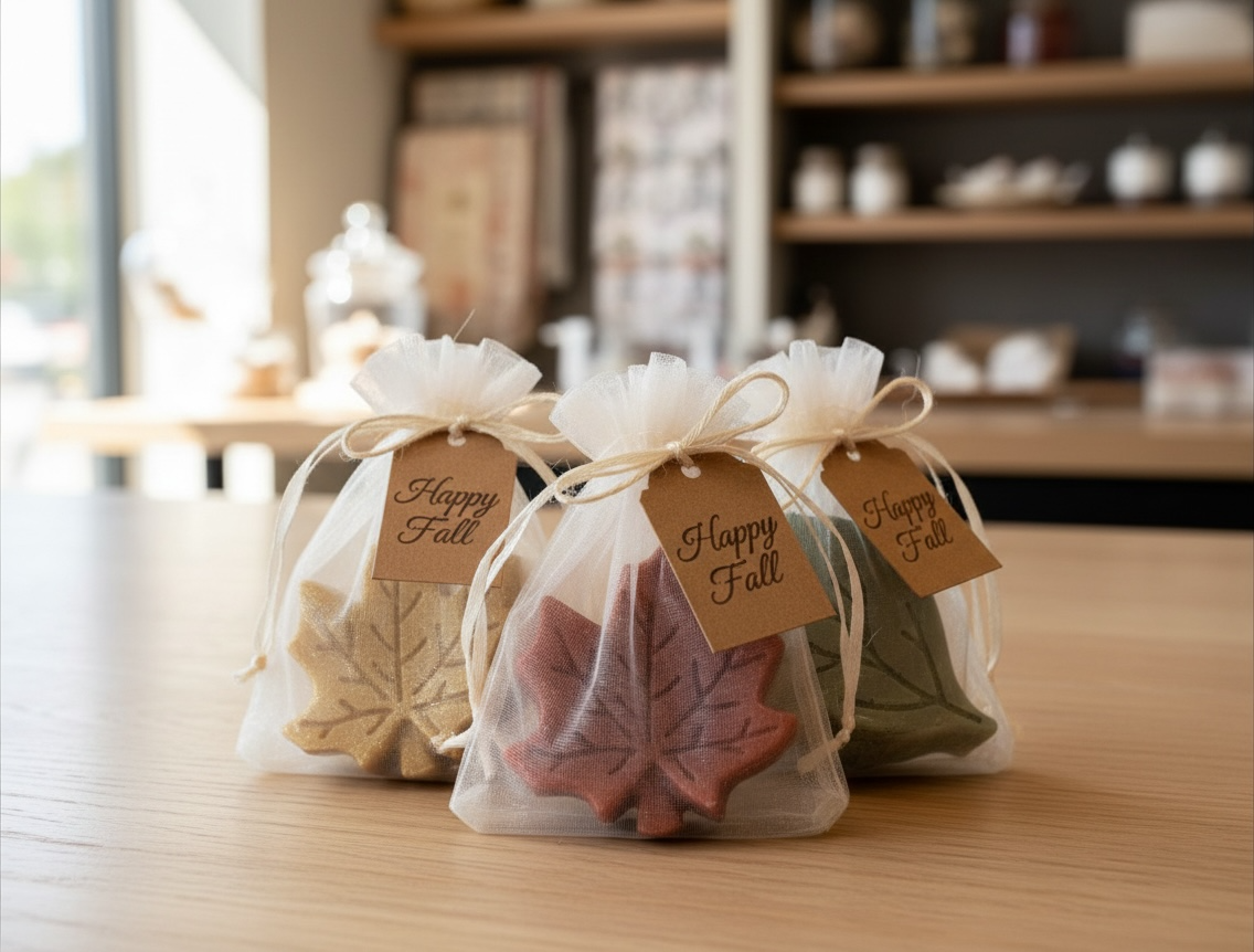Fall leaves goat milk soap- asorted colors