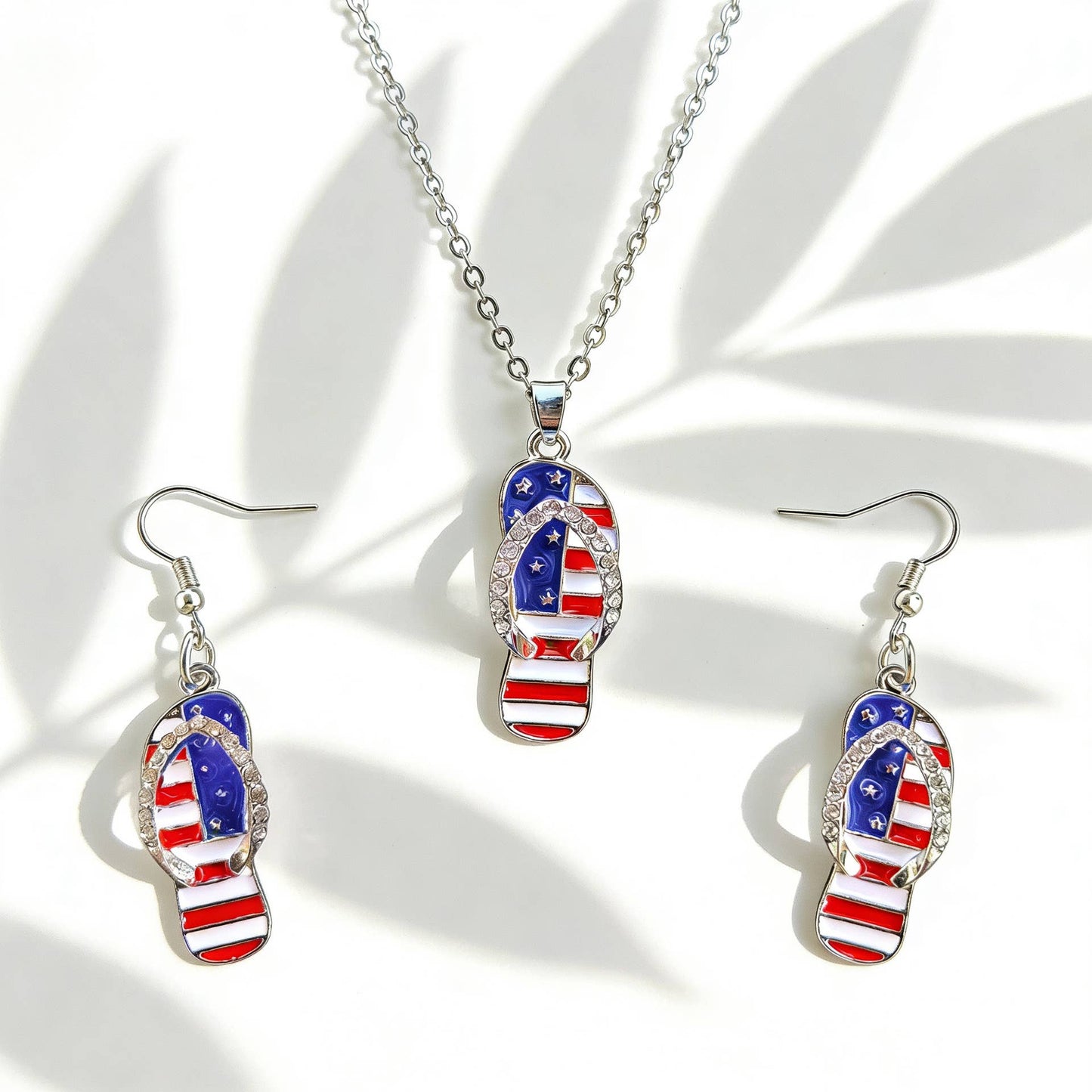 Independence Day Creative Earring And Necklace Set