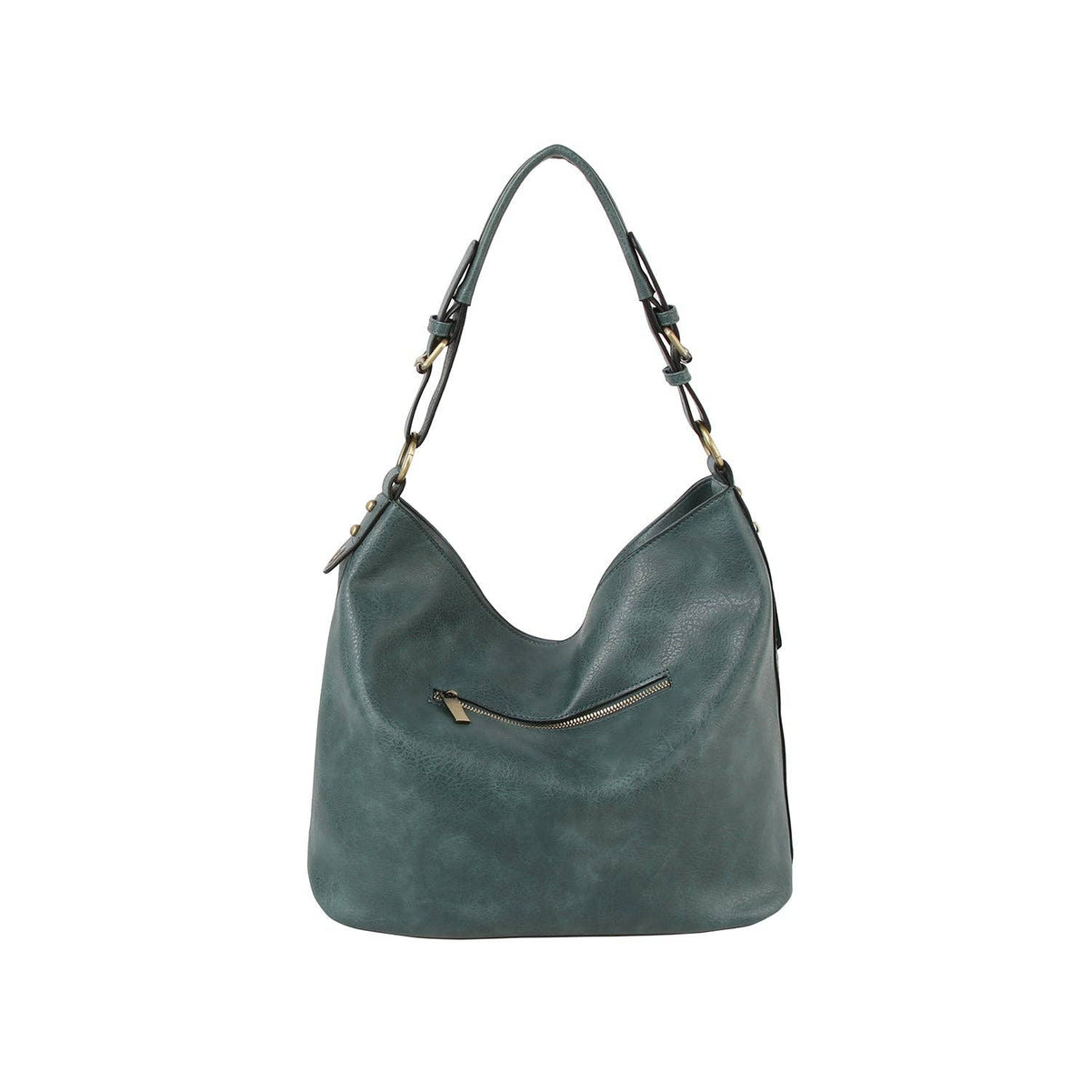 Trendy design two front zipper hobo shoulder bag