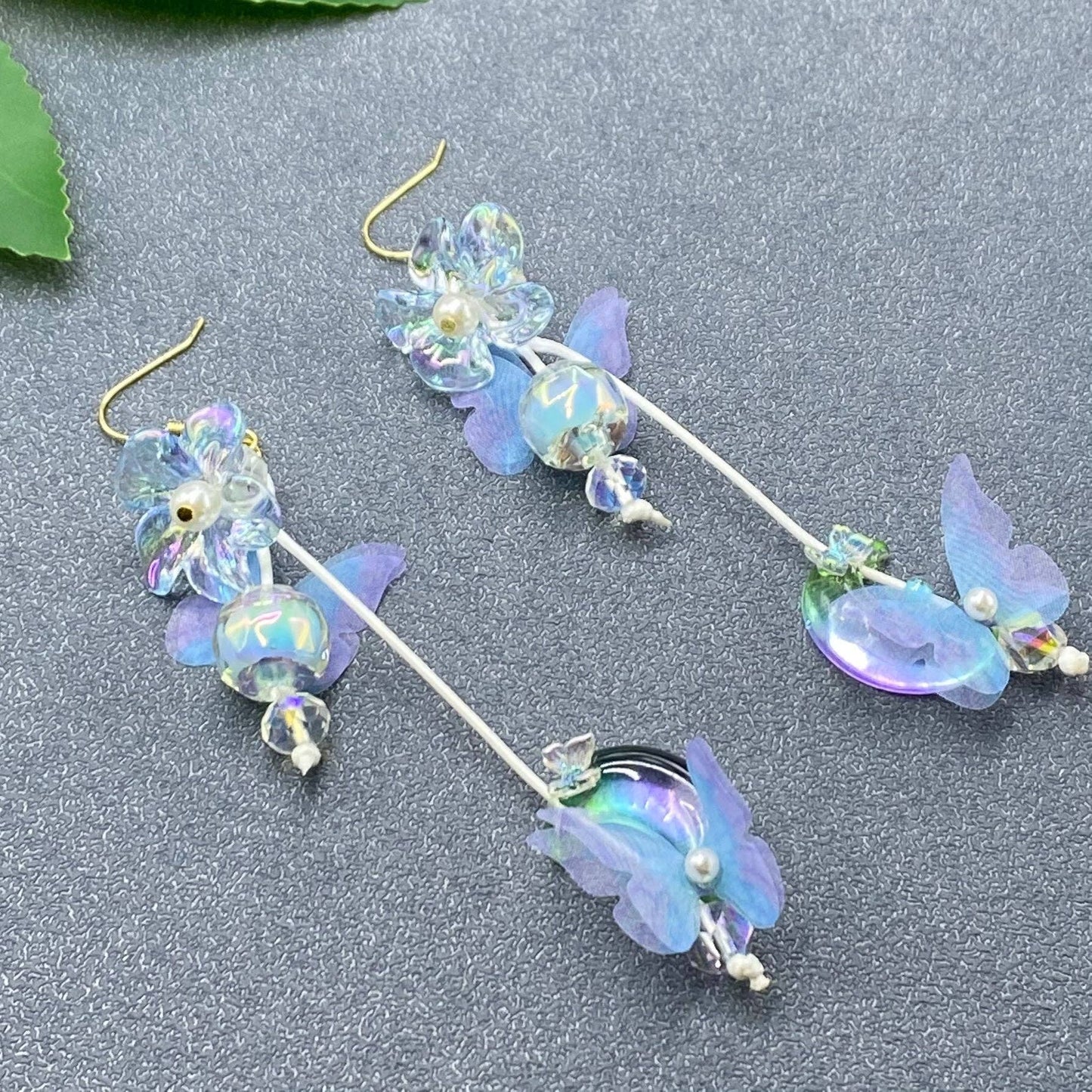 Moon Butterfly Dangle Earrings - YK