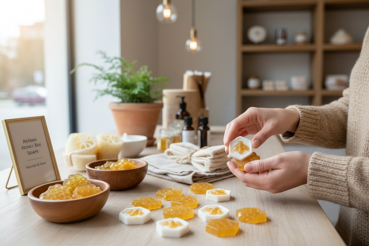 Honeycomb set of 3 mini soaps
