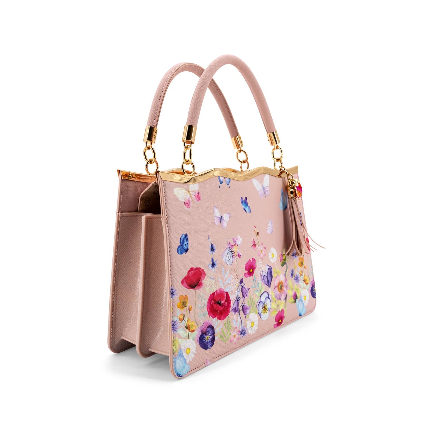 Clarette Floral Tassel Top Handle Crossbody Bag