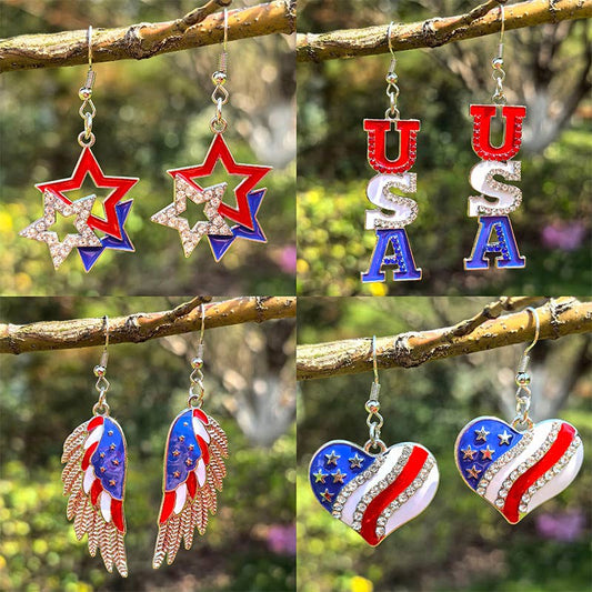 Fourth Of July Series Fashion Earrings